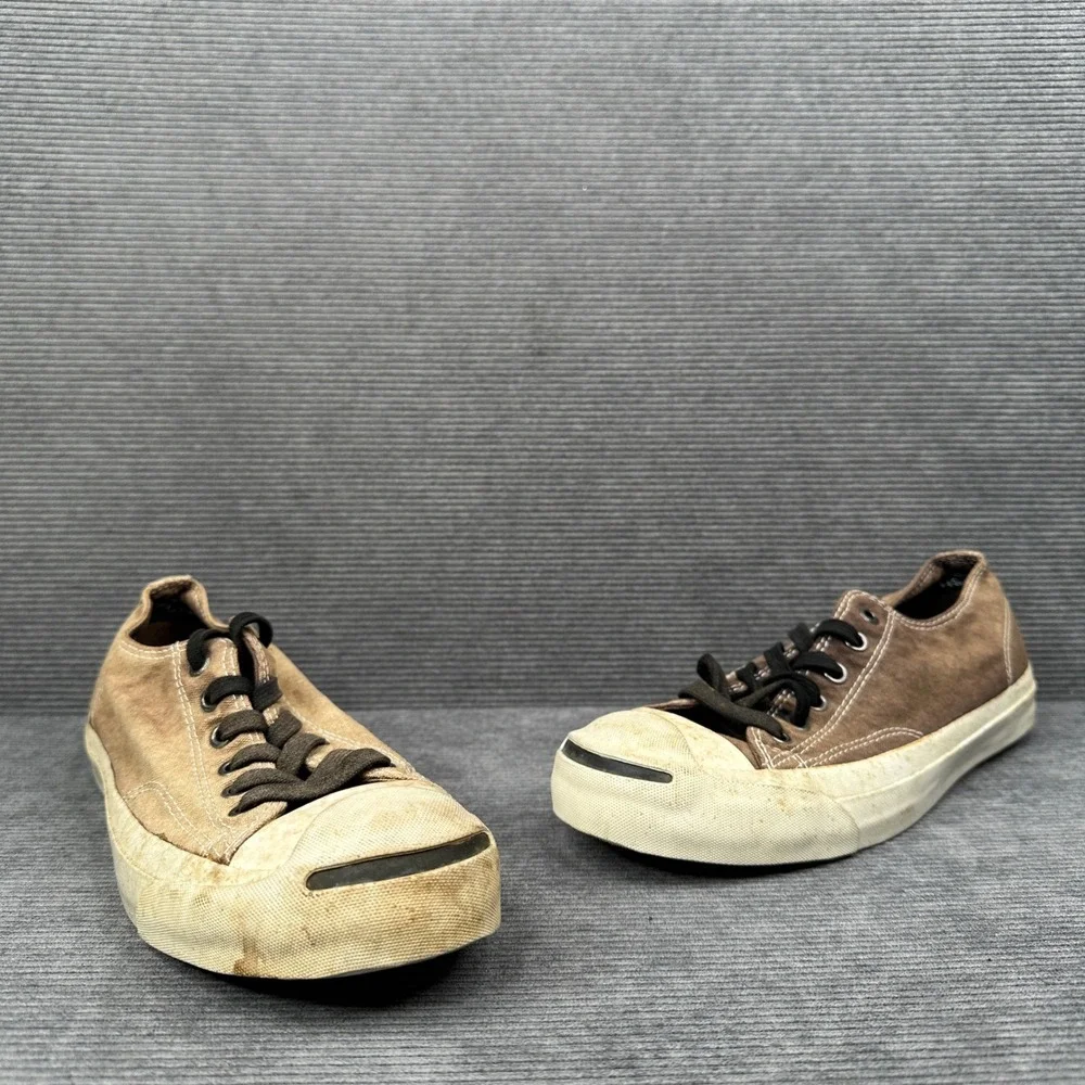 Converse Jack Purcell Low Top Brown Canvas Sneakers Mens 7 Womens 8.5 110853
